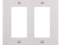 Decora Faceplate Cover, 2 Gang, White