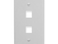 Modular Keystone Faceplate, 2 Port, White