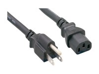 IEC C13 to NEMA 5-15P AC Power Cord, 3 ft
