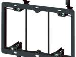 Low Voltage Triple Gang Mounting Bracket, Black, 3 Gang