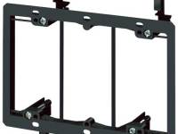 Low Voltage Triple Gang Mounting Bracket, Black, 3 Gang
