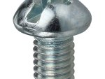 Round Head Machine Screw, 1/4" x 3", 100 pack