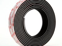 Double Lock Reclosable Fastener, Type 250, 1" x 10', Black