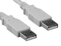 USB 2.0 Patch Cable Type A Male to A Male: 6 ft