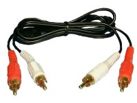 Shielded Audio Cable, Dual Gold-Plated RCA Connectors